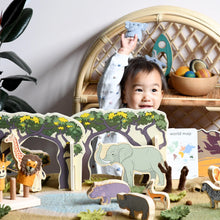 Load image into Gallery viewer, Tara Treasures Large Safari Play Mat Playscape
