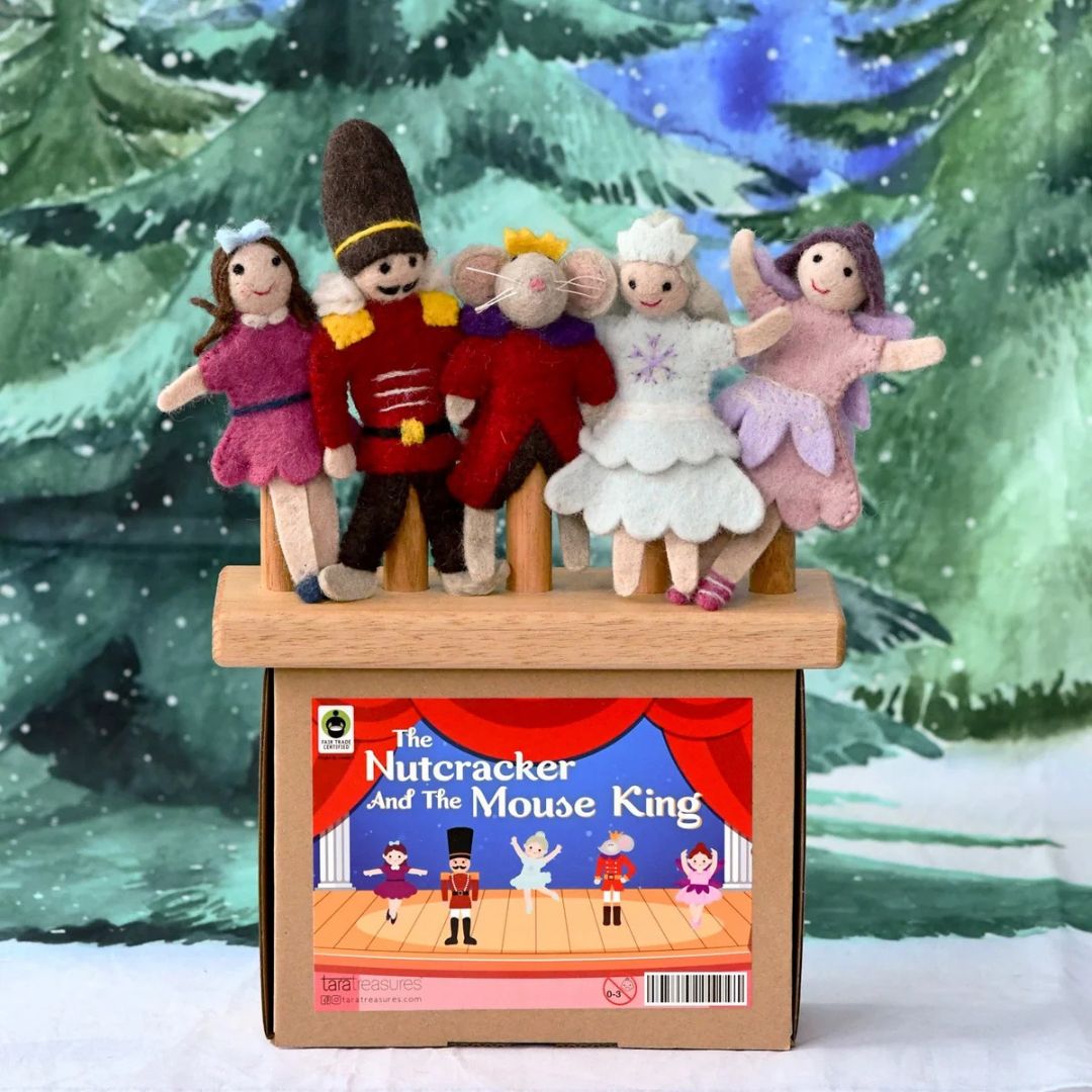 Tara Treasures Nutcracker and the Mouse King Finger Puppet Set