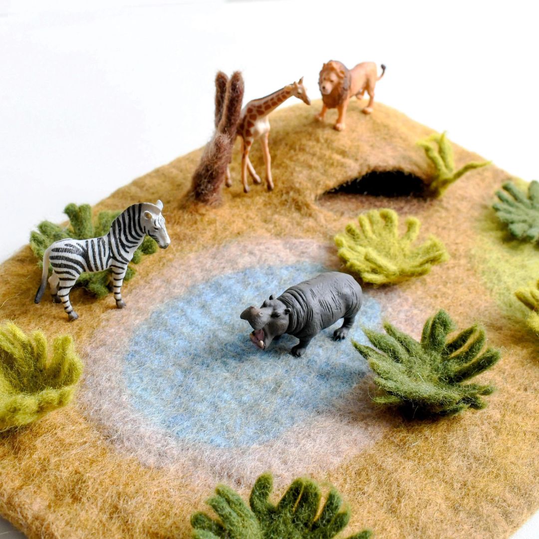 Tara Treasures Felt Safari Playmat Playscape