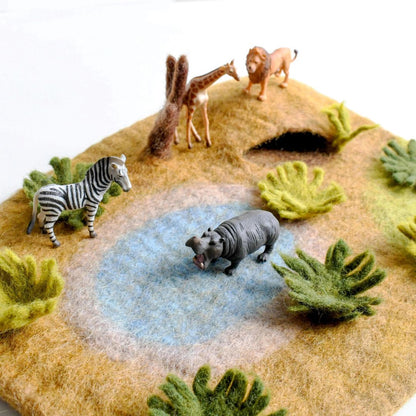Tara Treasures Felt Safari Playmat Playscape