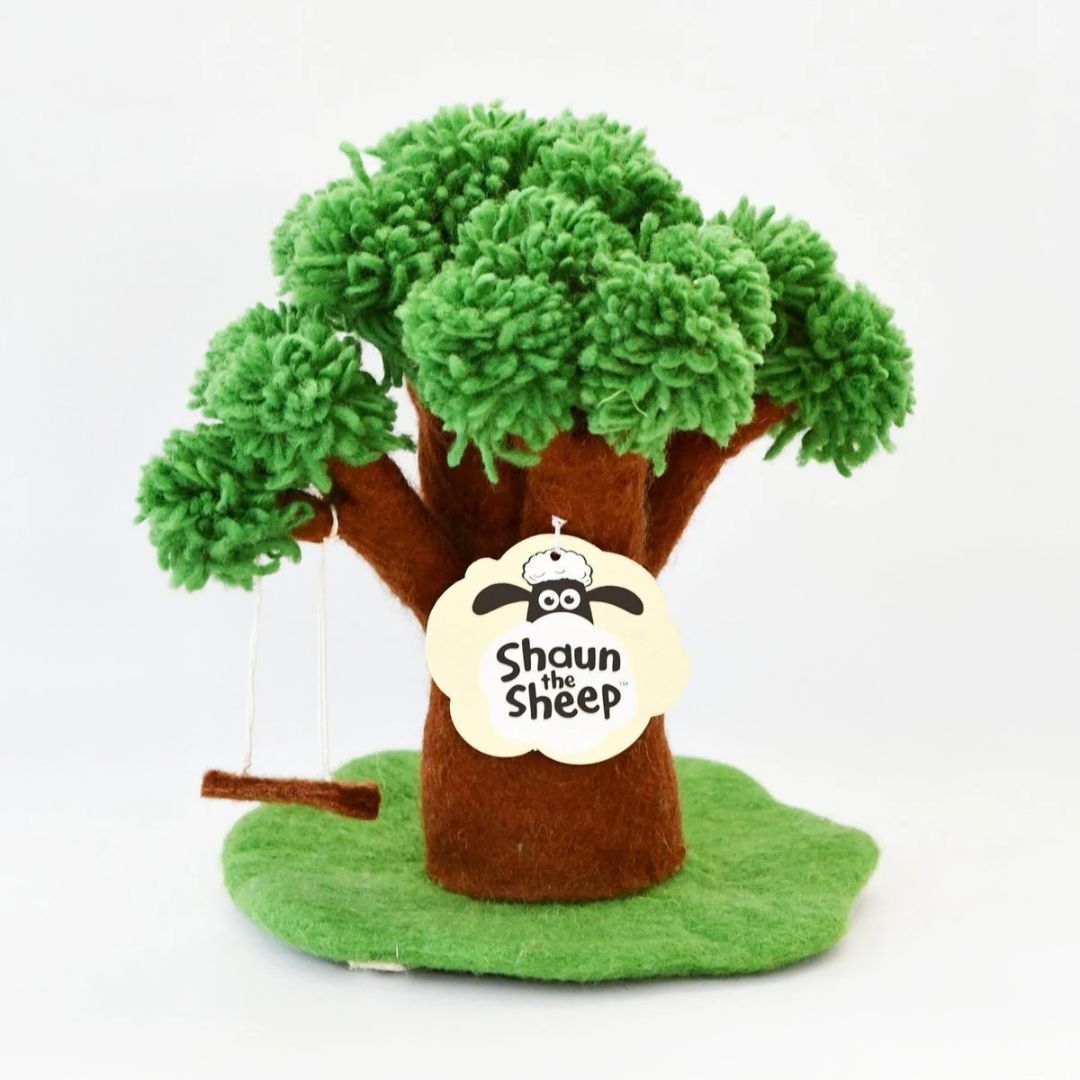 Tara Treasures Shaun the Sheep - Mossy Bottom Tree with Swing