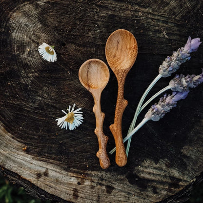 Wooden Hand-Carved Twiggy Mini Twig Spoon