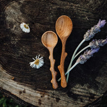 Load image into Gallery viewer, Wooden Hand-Carved Twiggy Mini Twig Spoon

