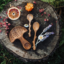 Load image into Gallery viewer, Wooden Hand-Carved Twiggy Mini Twig Spoon
