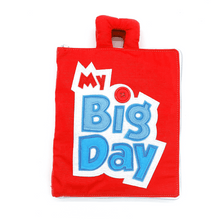 Load image into Gallery viewer, Curious Columbus Fabric Activity Book: My Big Day (Red)
