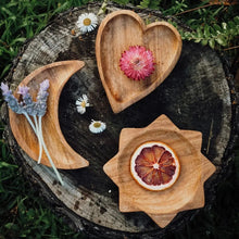 Load image into Gallery viewer, Wooden Hand-Crafted Peace, Love &amp; Sunshine Dish Set
