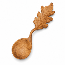 Load image into Gallery viewer, Wooden Hand-Carved Leaf Spoon
