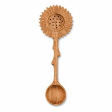 Load image into Gallery viewer, Wooden Sunflower Duo Spoon
