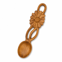 Load image into Gallery viewer, Wooden Hand-Carved Daisy Flower Spoon
