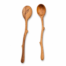 Load image into Gallery viewer, Wooden Hand-Carved Twig Spoon
