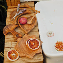 Load image into Gallery viewer, Wooden Hand-Crafted Peace, Love &amp; Sunshine Dish Set
