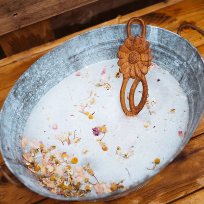 Wooden Hand-Carved Daisy Flower Spoon