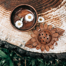 Load image into Gallery viewer, Wooden Hand-Crafted Daisy Strainer
