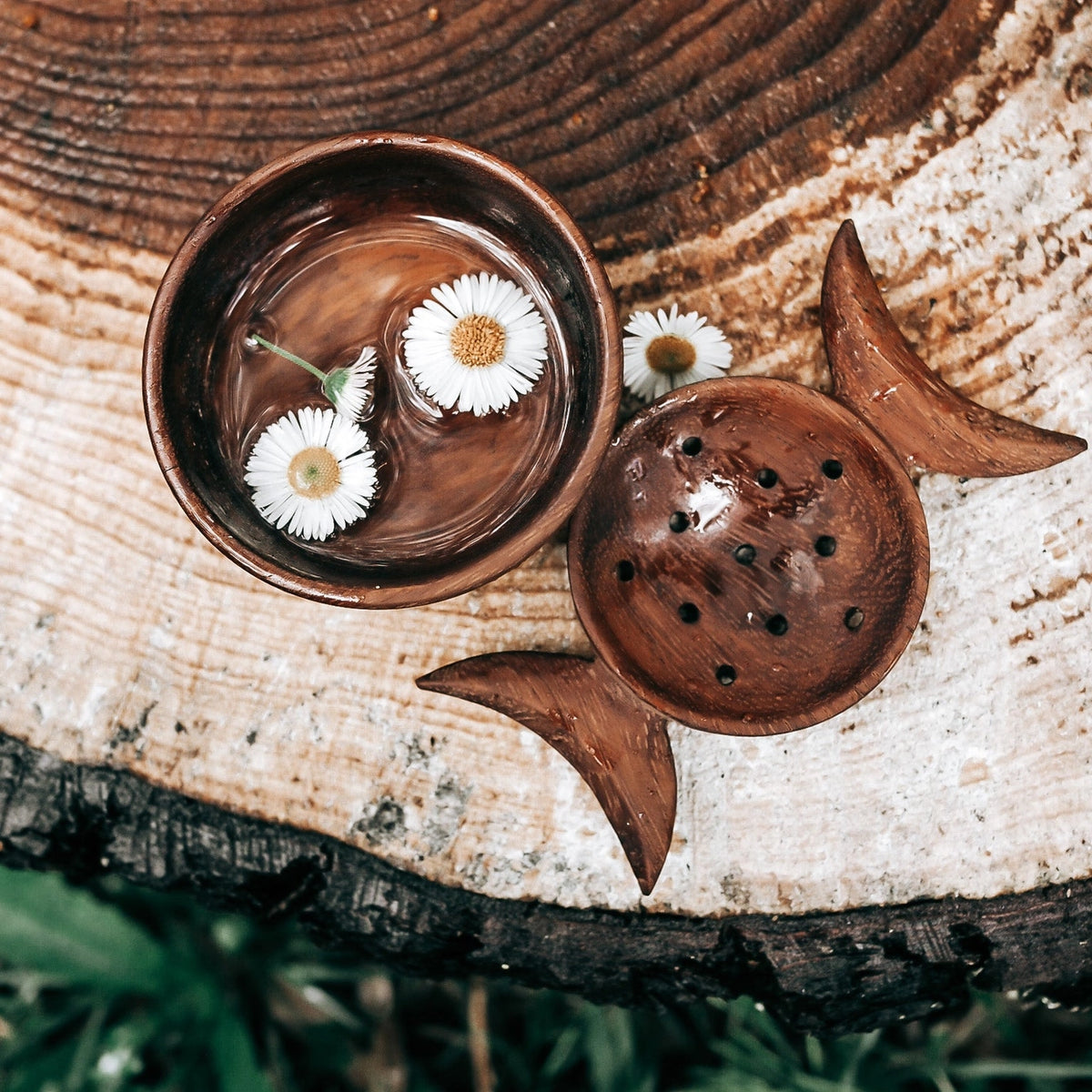 Wooden Hand-Crafted Treasure Bowl