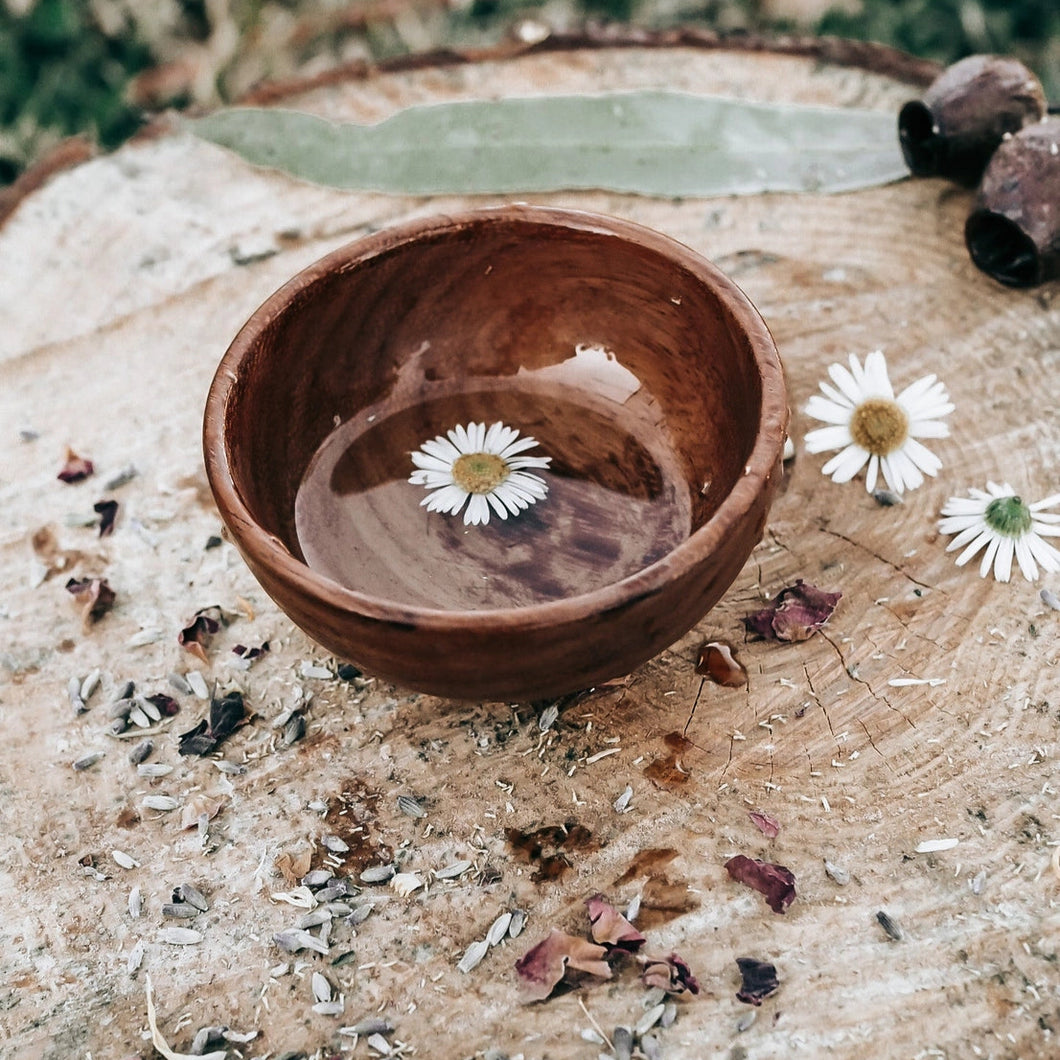 Wooden Hand-Crafted Treasure Bowl