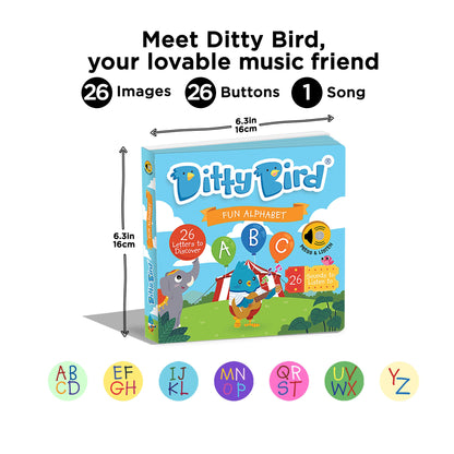 Ditty Bird Fun Alphabet Board Book (Rechargeable)