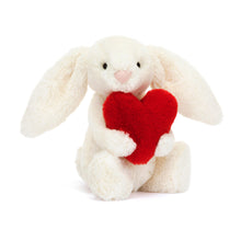 Load image into Gallery viewer, Jellycat Bashful Bunny with Red Love Heart
