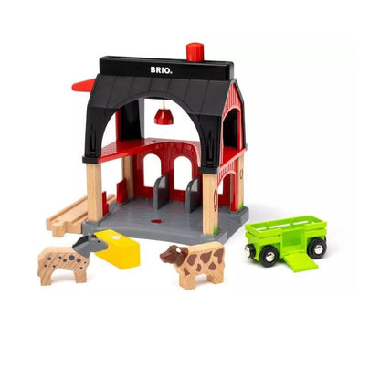 BRIO 6pc Animal Barn Set