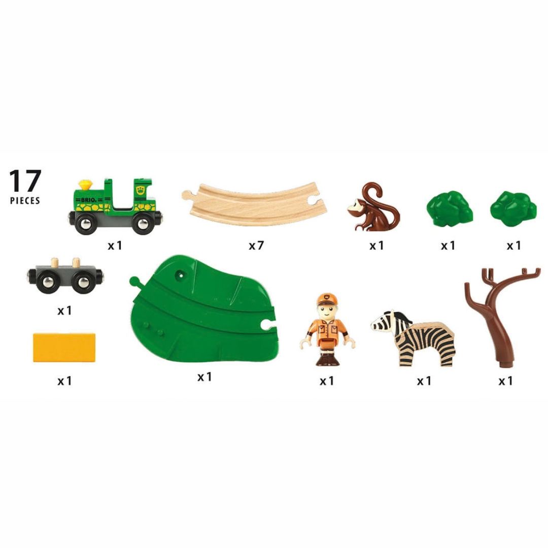 BRIO 17pc Safari Railway Set