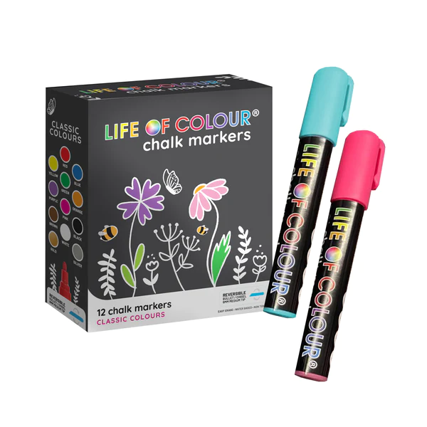 Life of Colour Liquid Chalk Markers (6mm Tip)