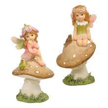 Load image into Gallery viewer, Fairy Garden Fairy on Mushroom (Assorted)
