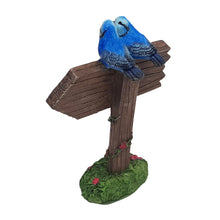 Load image into Gallery viewer, Fairy Garden Welcome Sign with Blue Wrens
