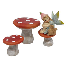 Load image into Gallery viewer, Fairy Garden Mushroom Furniture Set
