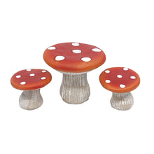 Load image into Gallery viewer, Fairy Garden Mushroom Furniture Set
