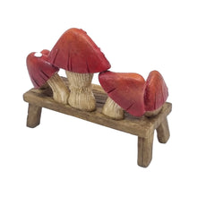 Load image into Gallery viewer, Fairy Garden Mushroom Garden Bench
