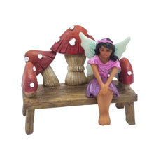 Load image into Gallery viewer, Fairy Garden Mushroom Garden Bench
