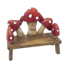 Load image into Gallery viewer, Fairy Garden Mushroom Garden Bench
