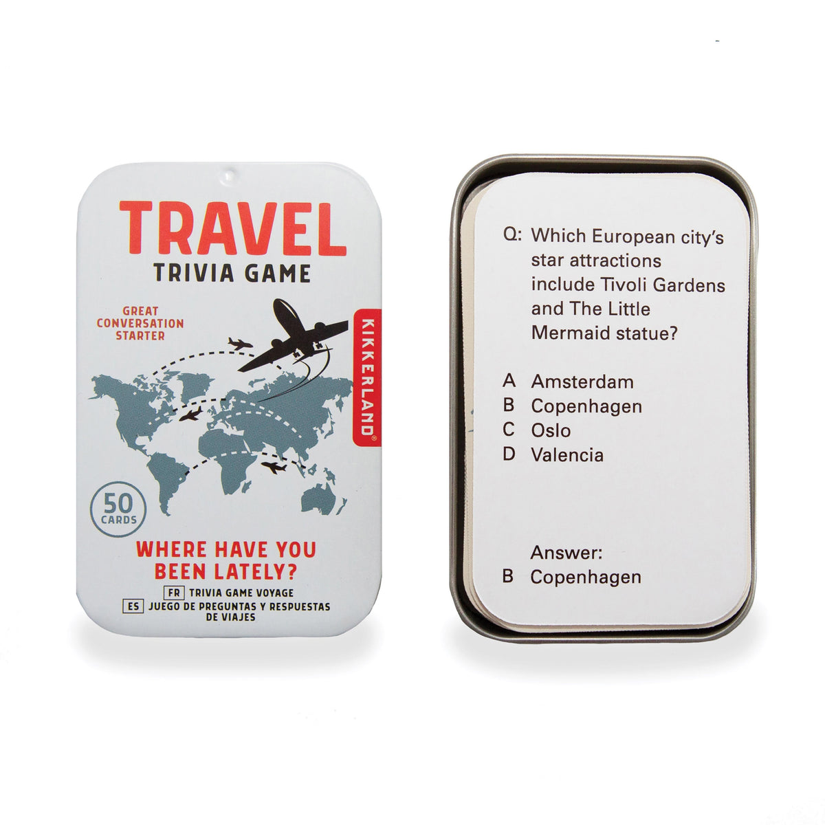 Kikkerland Travel Trivia Tin ** FINAL SALE **
