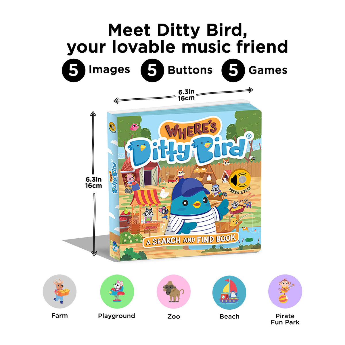 Ditty Bird Where's Ditty Bird? (Rechargeable)