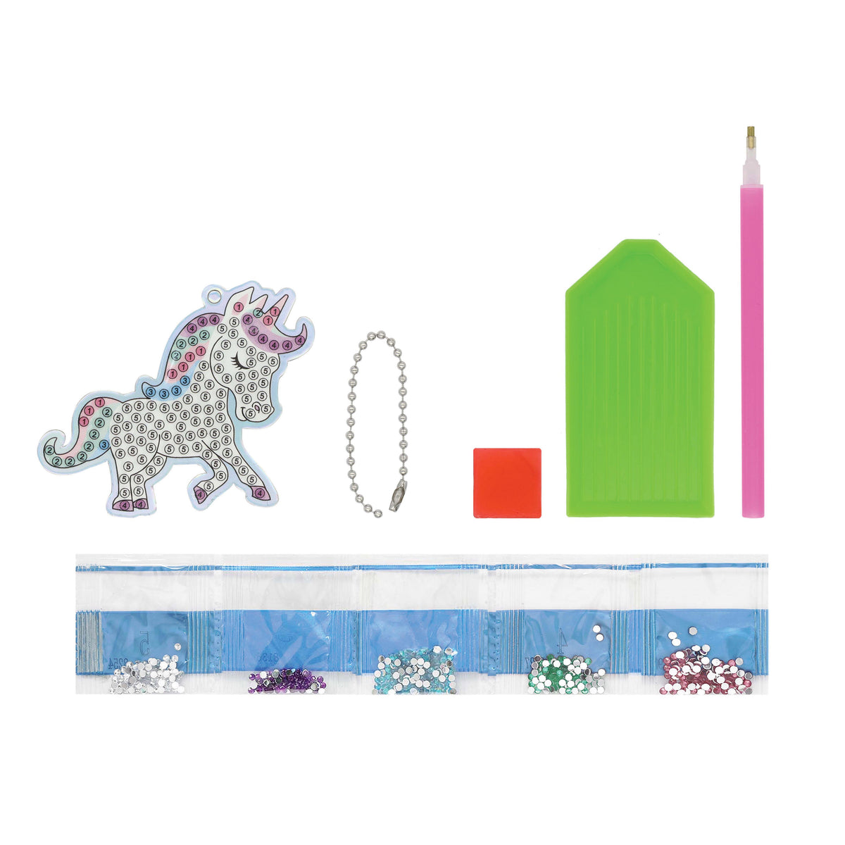 Discovery Zone Acrylic Diamond Art Bag Charm (Assorted)
