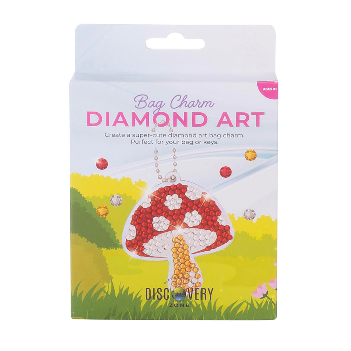 Discovery Zone Acrylic Diamond Art Bag Charm (Assorted)