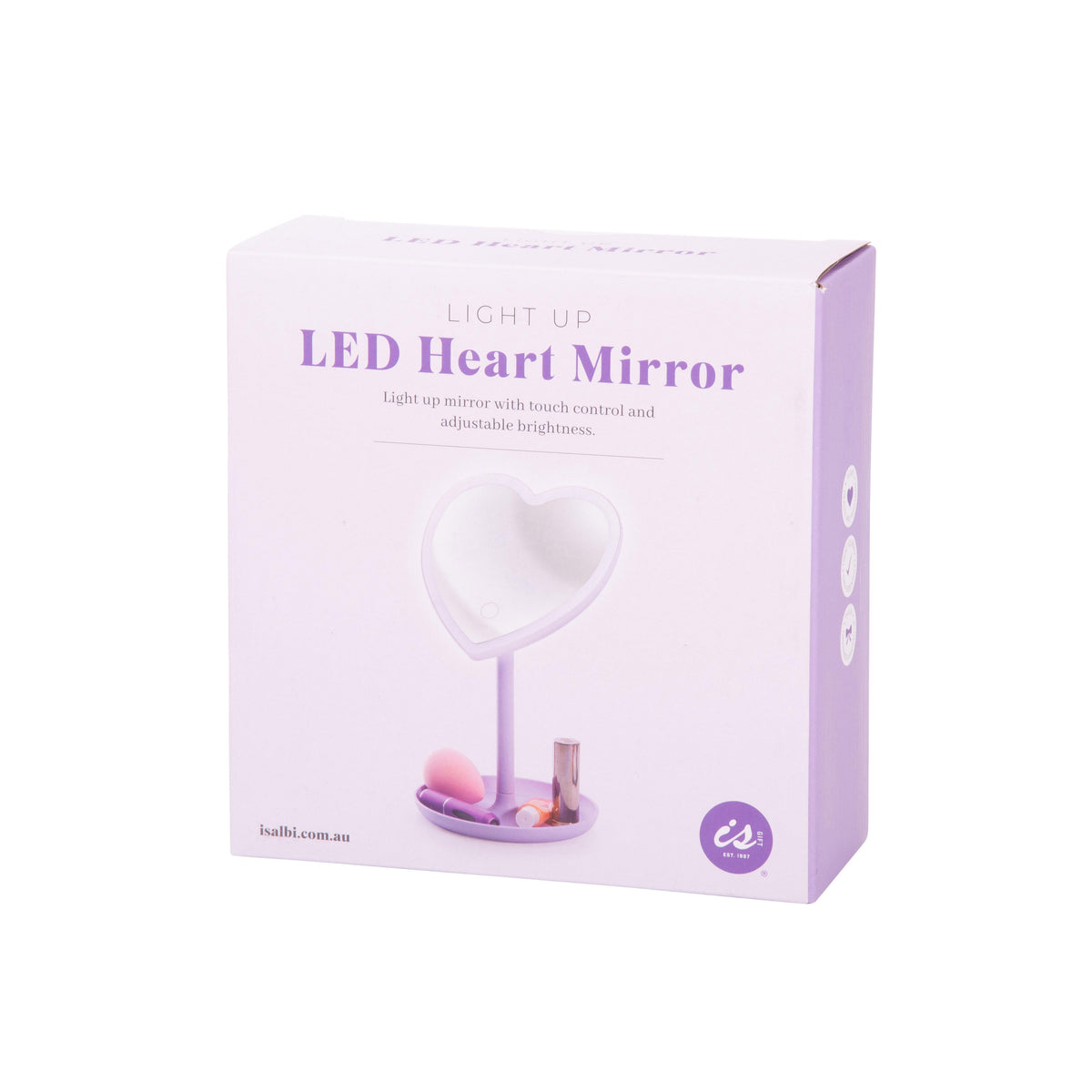 ISGift Light Up LED Heart Mirror