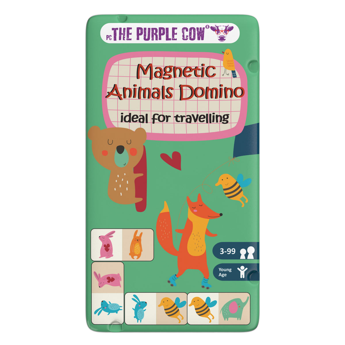 The Purple Cow Magnetic Animals Domino