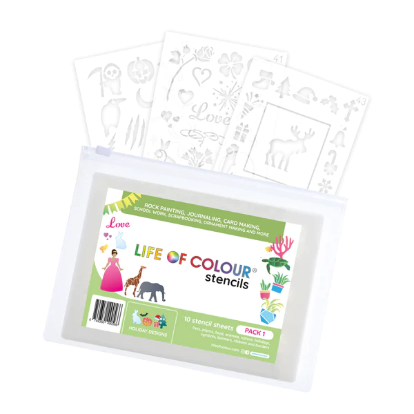 Life of Colour Stencil Pack (Assorted)