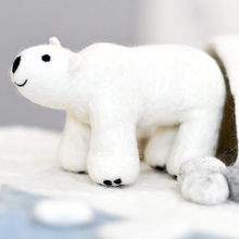 Load image into Gallery viewer, Tara Treasures Felt Polar Bear Toy
