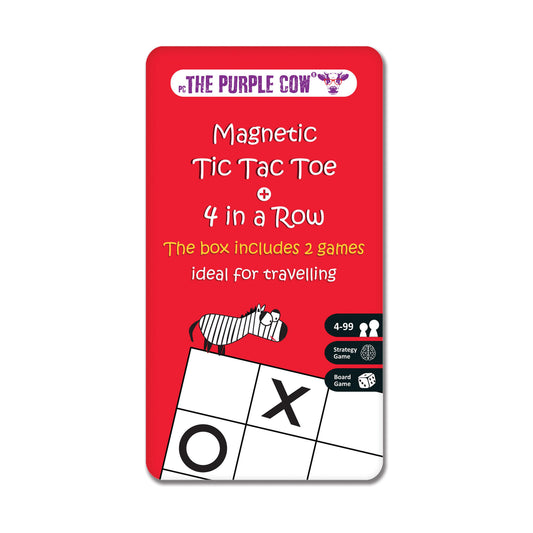 The Purple Cow Magnetic 4 In A Row & Tic Tac Toe