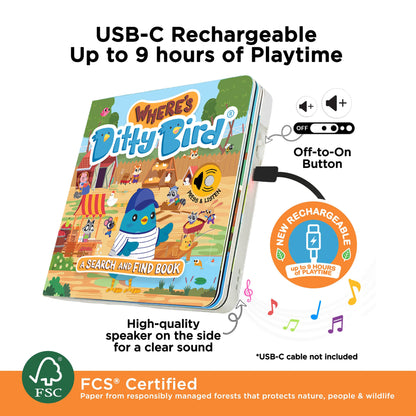 Ditty Bird Where's Ditty Bird? (Rechargeable)
