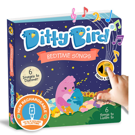 Ditty Bird Bedtime Songs Board Book (Rechargeable)