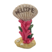 Load image into Gallery viewer, Mermaid Garden Coral Shell Welcome Sign
