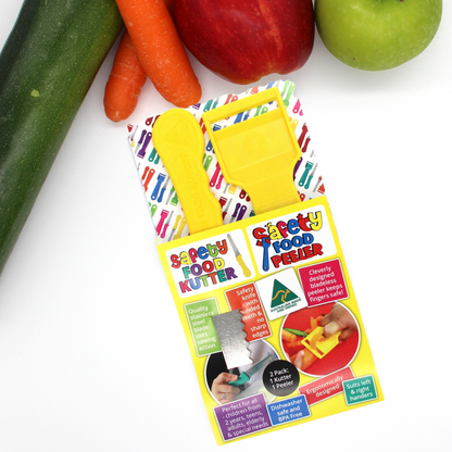 Safety Food Kutter & Safety Peeler Twin Pack (assorted)