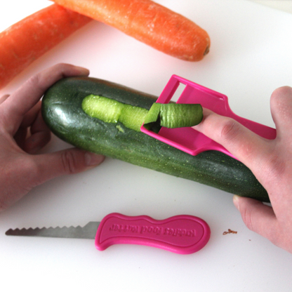 Original Kiddies Food Kutter & Safety Peeler Twin Pack