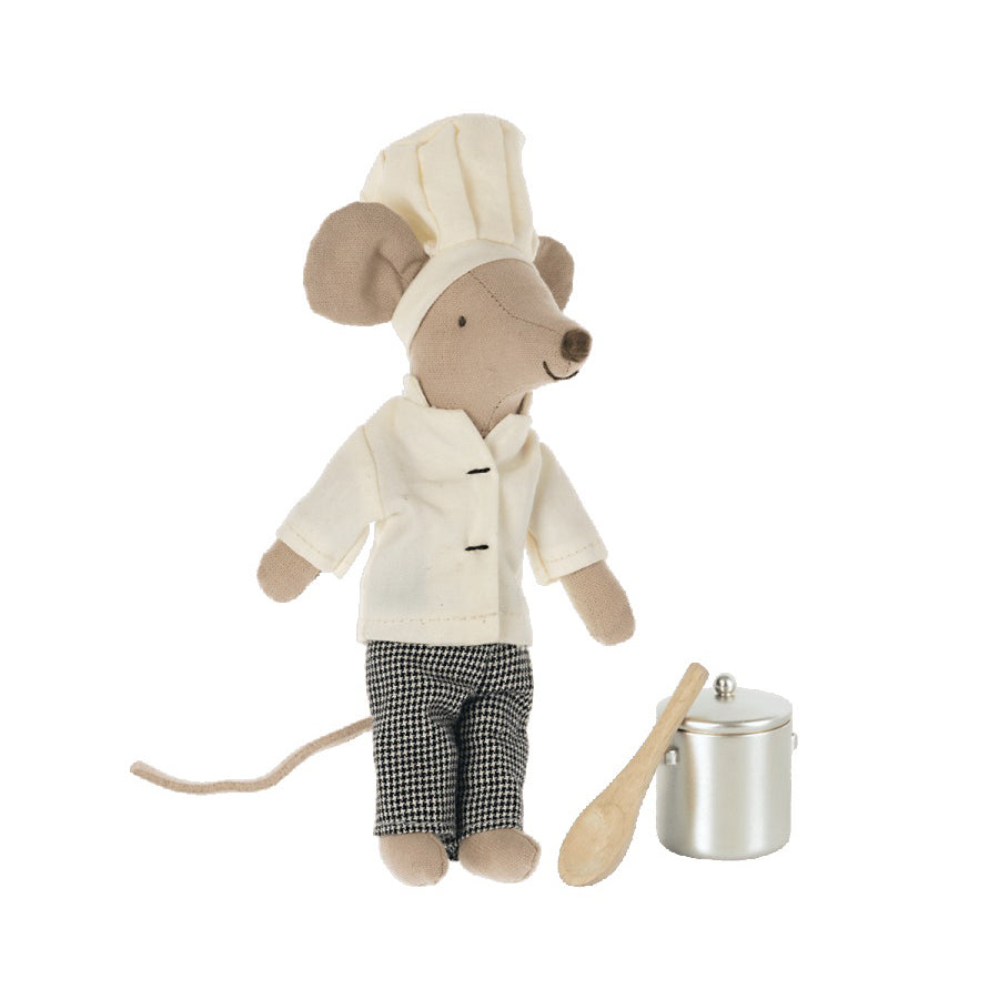 Maileg Chef Mouse With Pot And Spoon