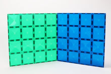 Load image into Gallery viewer, Connetix Rainbow 2pc Blue &amp; Green Base Plate Pack
