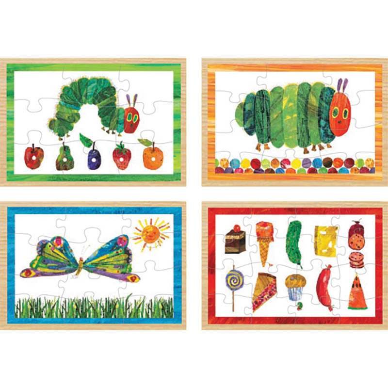 The Very Hungry Caterpillar 4 in 1 Wooden Puzzle