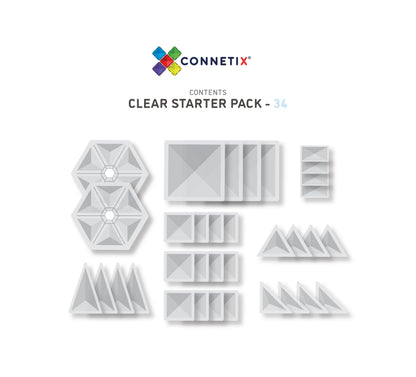 Connetix Clear 34pc Starter Pack