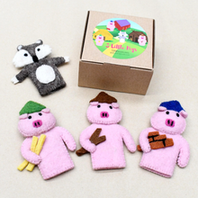 Load image into Gallery viewer, Tara Treasures The Three Little Pigs, Finger Puppet Set
